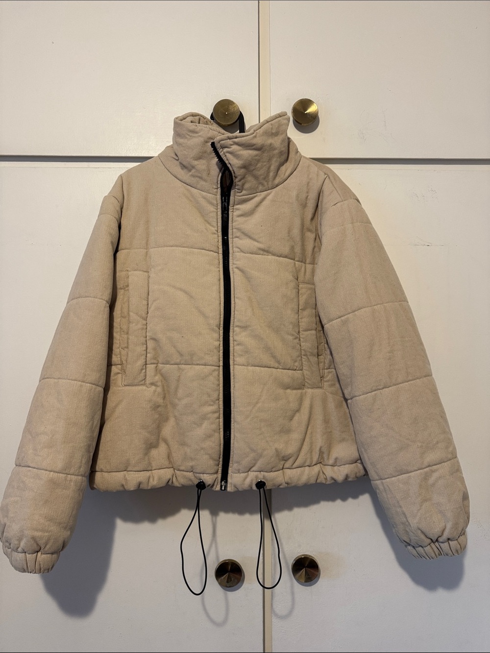 Polly Women’s Quilted Puffer Jacket in Beige